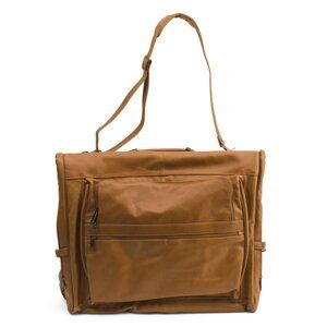 AMERILEATHER Brown Leather Three Suit Garment Bag